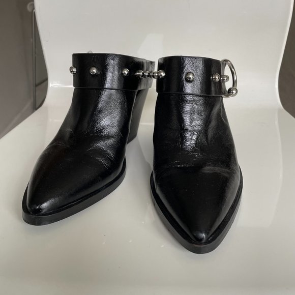 Black Studded Ankle Boots - Picture 3 of 8